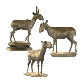 Figures of saigas